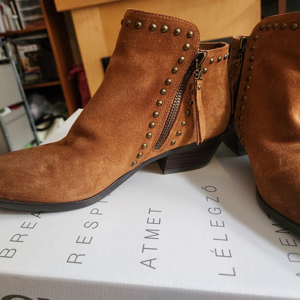 Sam Edelman Brown Studded Ankle Boots